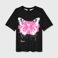 Женская футболка oversize 3D Butterfly Tattoo