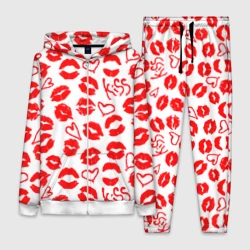 Женский костюм 3D Губы и сердца