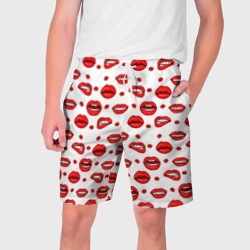 Мужские шорты 3D Губной паттерн
