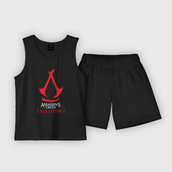 Детская пижама с шортами хлопок Assassins Creed Shadows - badge 