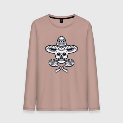 Мужской лонгслив хлопок Мексиканский череп