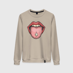 Женский свитшот хлопок Lips pill