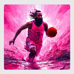 Магнитный плакат 3Х3 Джеймс Харден в розовом
