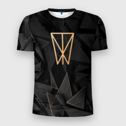 Мужская футболка 3D Slim Within Temptation golden poly