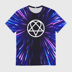 Мужская футболка 3D HIM neon energy