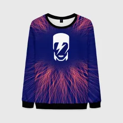 Мужской свитшот 3D David Bowie red energy