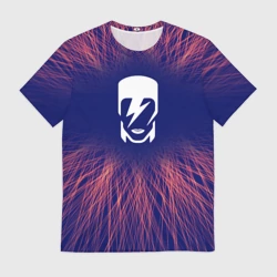 Мужская футболка 3D David Bowie red energy