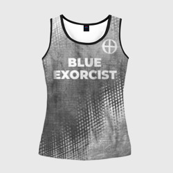 Женская майка 3D Blue Exorcist - grey gradient посередине