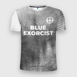 Мужская футболка 3D Slim Blue Exorcist - grey gradient посередине