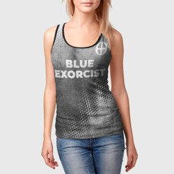 Женская майка 3D Blue Exorcist - grey gradient посередине - фото 2