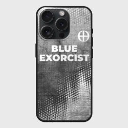 Чехол силиконовый для Apple iPhone 15 Pro матовый Blue Exorcist - grey gradient посередине