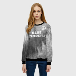 Женский свитшот 3D Blue Exorcist - grey gradient посередине - фото 2