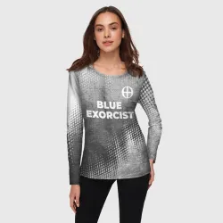 Женский лонгслив 3D Blue Exorcist - grey gradient посередине - фото 2