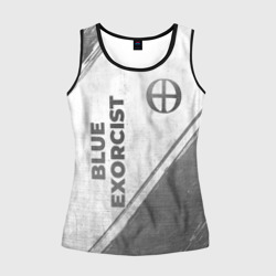 Женская майка 3D Blue Exorcist - white gradient вертикально