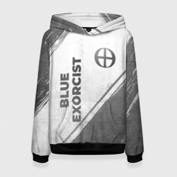 Женская толстовка 3D Blue Exorcist - white gradient вертикально