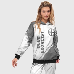 Женский костюм с толстовкой 3D Blue Exorcist - white gradient вертикально - фото 2
