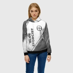 Женская толстовка 3D Blue Exorcist - white gradient вертикально - фото 2