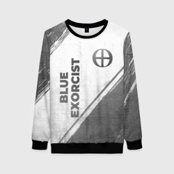 Женский свитшот 3D Blue Exorcist - white gradient вертикально