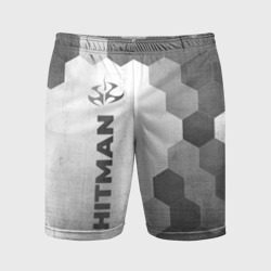 Мужские шорты спортивные Hitman - white gradient по-вертикали