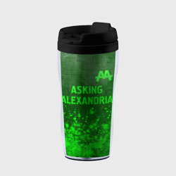Термокружка-непроливайка Asking Alexandria - green gradient посередине