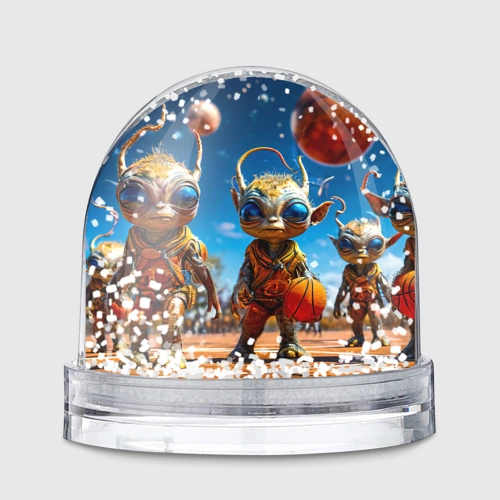 Игрушка Снежный шар Инопланетный баскетбол