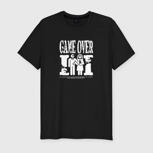 Мужская футболка хлопок Slim Game over жениха