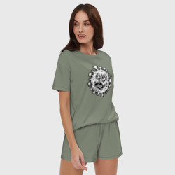 Женская пижама с шортиками хлопок Удивлённый вирус - фото 2