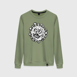 Женский свитшот хлопок Удивлённый вирус