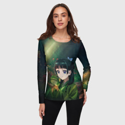 Женский лонгслив 3D МаоМао и лягушка - Монолог Фармацевта - фото 2
