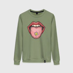 Женский свитшот хлопок Smiling lips