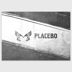 Поздравительная открытка Placebo - white gradient по-горизонтали