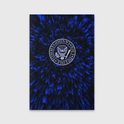 Обложка для паспорта матовая кожа Ramones blue energy