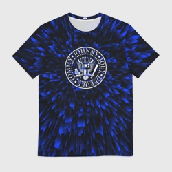 Мужская футболка 3D Ramones blue energy