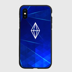 Чехол для iPhone XS Max матовый The Sims blue poly