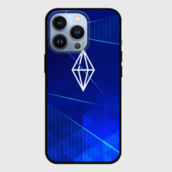 Чехол для iPhone 13 Pro The Sims blue poly