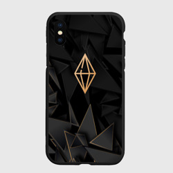 Чехол для iPhone XS Max матовый The Sims golden poly