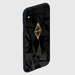 Чехол для iPhone XS Max матовый The Sims golden poly - фото 2
