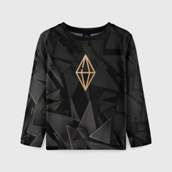 Детский лонгслив 3D The Sims golden poly