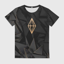 Женская футболка 3D The Sims golden poly