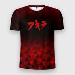 Мужская футболка 3D Slim Akira red poly