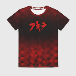 Женская футболка 3D Akira red poly