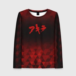 Женский лонгслив 3D Akira red poly