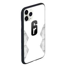 Чехол для iPhone 11 Pro Max матовый Rainbow Six white poly - фото 2