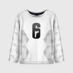 Детский лонгслив 3D Rainbow Six white poly