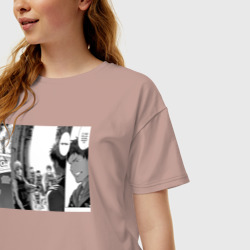 Женская футболка хлопок Oversize Баскетбол куроко арт герои - фото 2