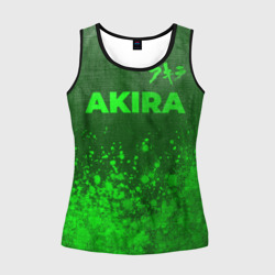 Женская майка 3D Akira - green gradient посередине
