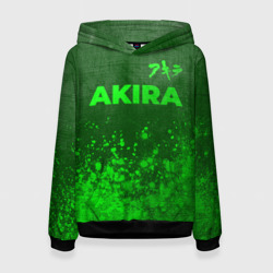 Женская толстовка 3D Akira - green gradient посередине
