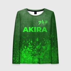 Женский лонгслив 3D Akira - green gradient посередине