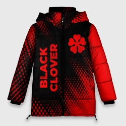 Женская зимняя куртка Oversize Black Clover - red gradient вертикально