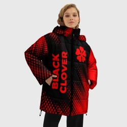 Женская зимняя куртка Oversize Black Clover - red gradient вертикально - фото 2